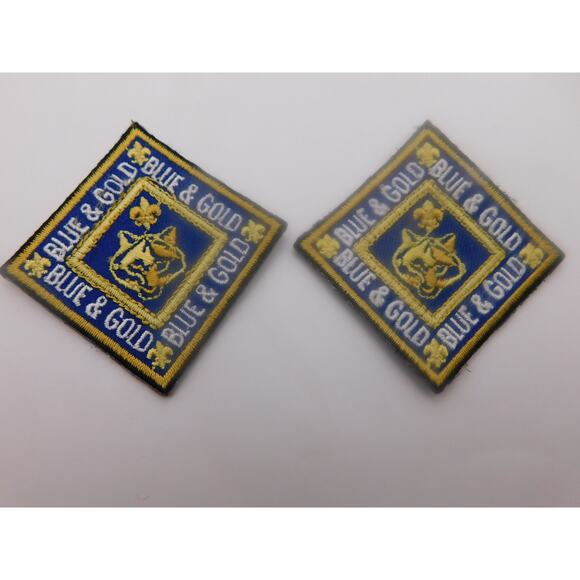 BSA Blue and Gold Patch Vintage Late 1990's Preowned Set of 2 - Picture 1 of 3